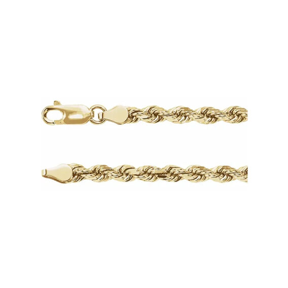 Chain Bracelet, 3.9mm Diamond Cut Rope Chain - CH946