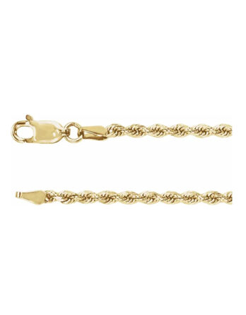 Chain Bracelet, 2.4mm Diamond-Cut Rope Chain - CH989