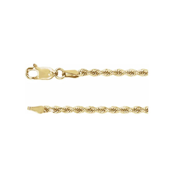 Chain Bracelet, 2.4mm Diamond-Cut Rope Chain - CH989