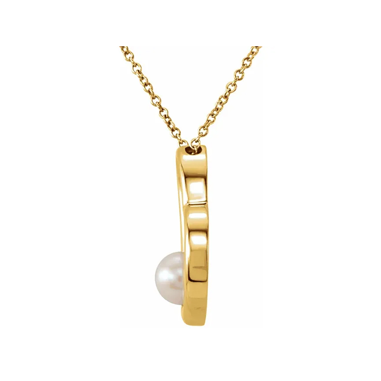 Pearl Heart Necklace - 86315 - Image 4