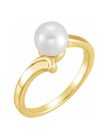 Pearl Ring, Cultured White Akoya Pearl - 60621