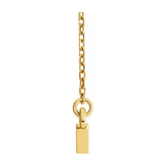Bar Necklace, Triangular Designs on Bar - 86534 - Image 2