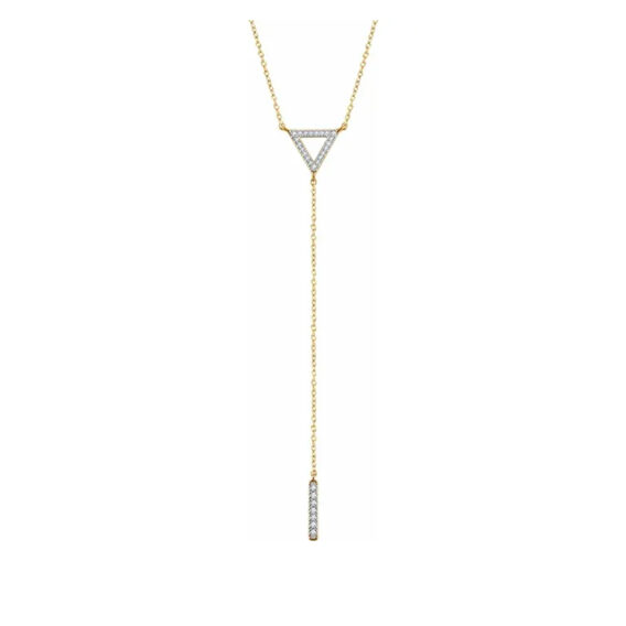 Y Necklace, Diamond Triangle Style - 652300