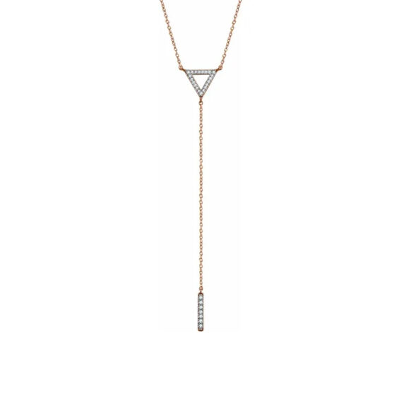 Y Necklace, Diamond Triangle Style - 652300 - Image 4