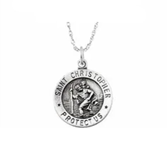 St. Christopher Medal, Pendant or Necklace - R5024 POPULAR CHOICE - Image 4
