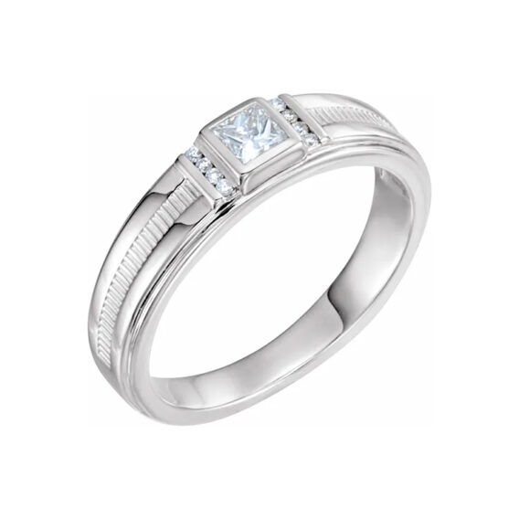 Accented Mens Diamond Ring - 9846 - Image 2