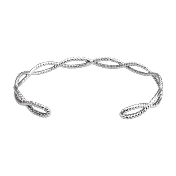 Cuff Bracelet, Rope Inspired Design - BRC760 - Image 3