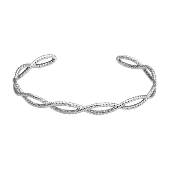 Cuff Bracelet, Rope Inspired Design - BRC760 - Image 4