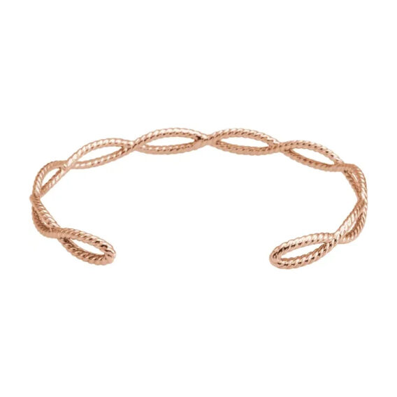 Cuff Bracelet, Rope Inspired Design - BRC760 - Image 5