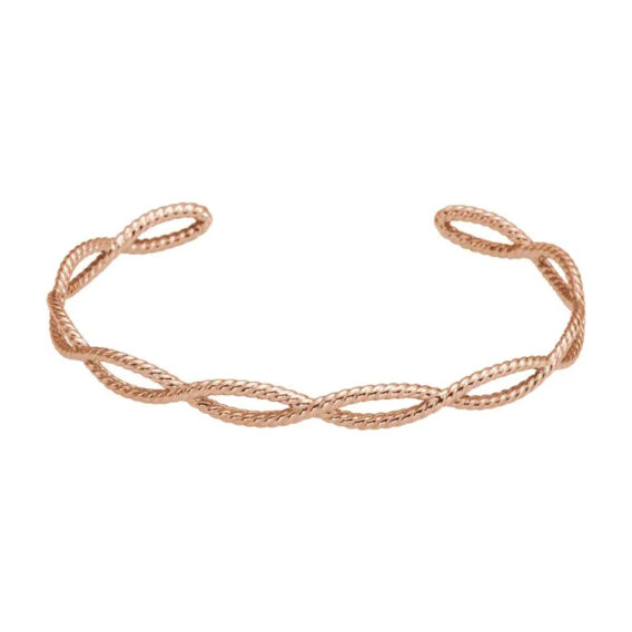 Cuff Bracelet, Rope Inspired Design - BRC760 - Image 6