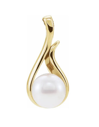 Freshwater Cultured Pearl Pendant, Freeform Style - 86641