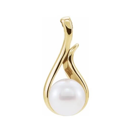 Freshwater Cultured Pearl Pendant, Freeform Style - 86641