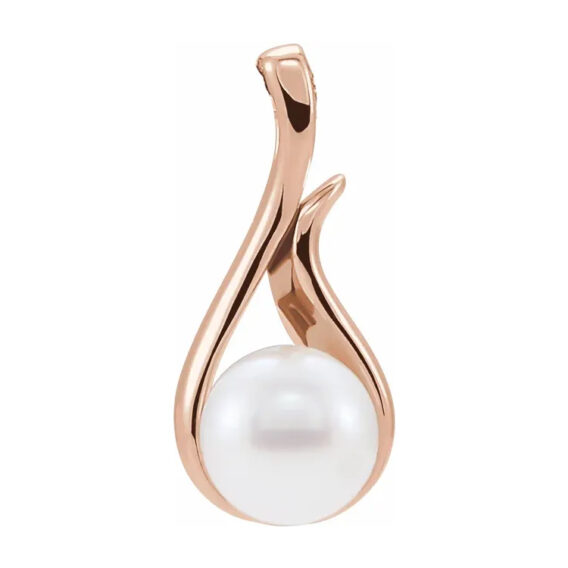 Freshwater Cultured Pearl Pendant, Freeform Style - 86641 - Image 2