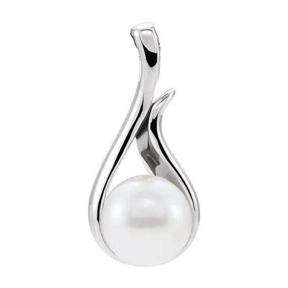 Freshwater Cultured Pearl Pendant, Freeform Style - 86641 - Image 3