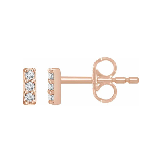 Stud Earrings, Diamond Bar Style - 652862 - Image 3