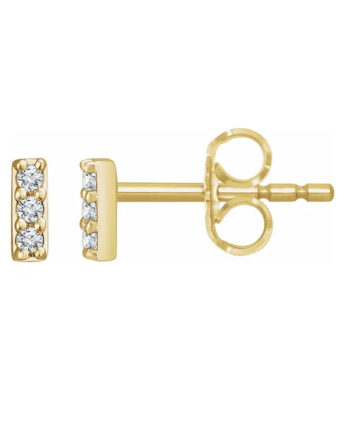 Stud Earrings, Diamond Bar Style - 652862