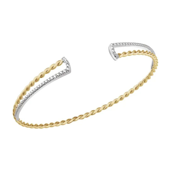 Cuff Bracelet, Twisted Rope Design - 652763 - Image 2