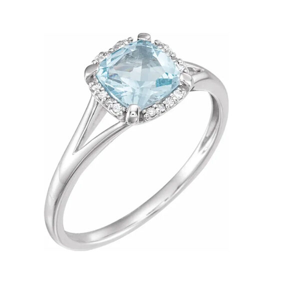 Halo-Style Birthstone Ring 651952 - Image 4