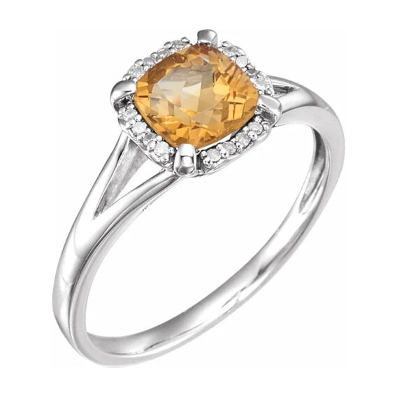 Halo-Style Birthstone Ring 651952 - Image 5