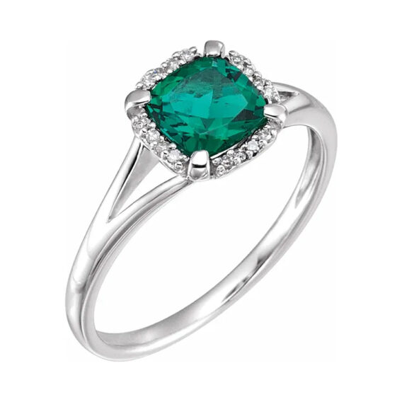 Halo-Style Birthstone Ring 651952 - Image 6