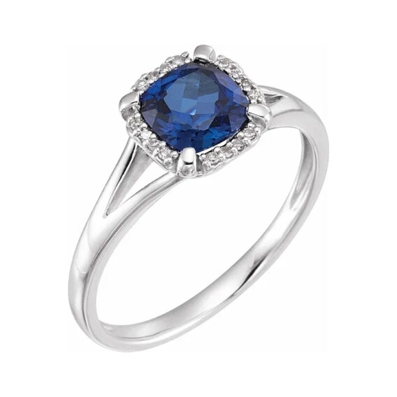 Halo-Style Birthstone Ring 651952 - Image 7
