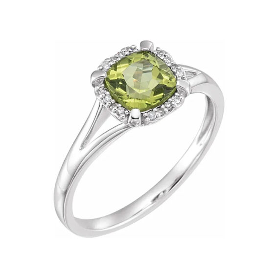 Halo-Style Birthstone Ring 651952 - Image 8