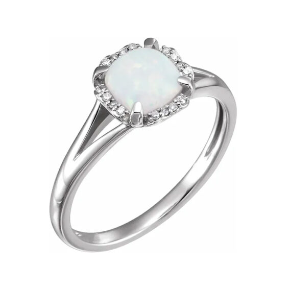 Halo-Style Birthstone Ring 651952 - Image 9