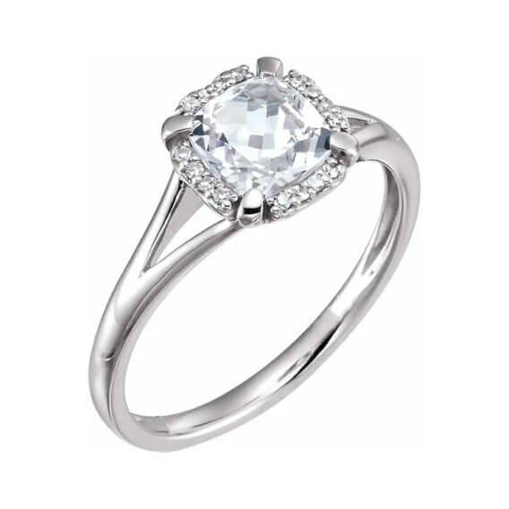 Halo-Style Birthstone Ring 651952 - Image 12