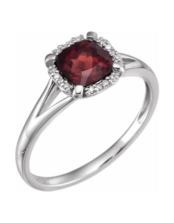 Halo-Style Birthstone Ring 651952