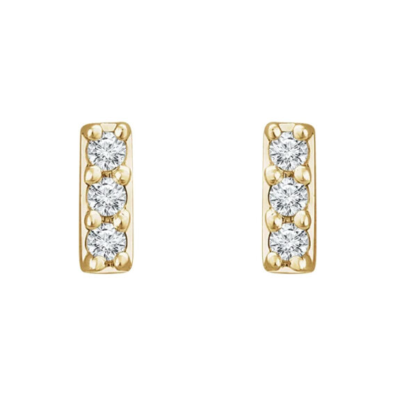 Stud Earrings, Diamond Bar Style - 652862 - Image 2