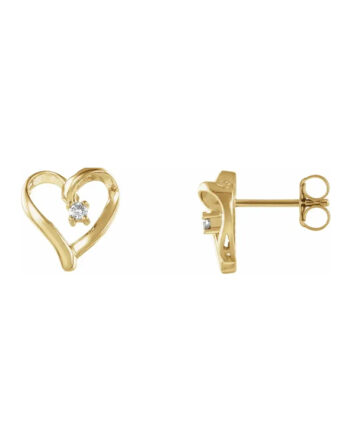 Diamond Heart Earrings 60856