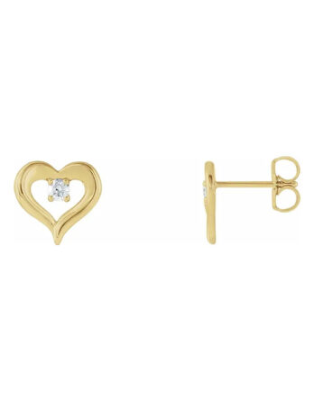 Diamond Heart Earrings 86702