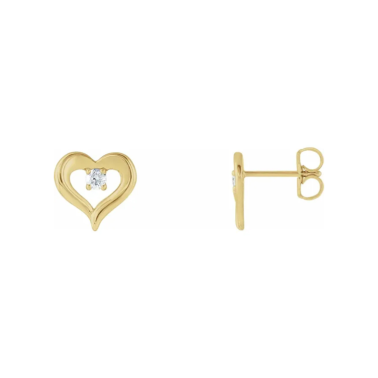 Diamond Heart Earrings 86702