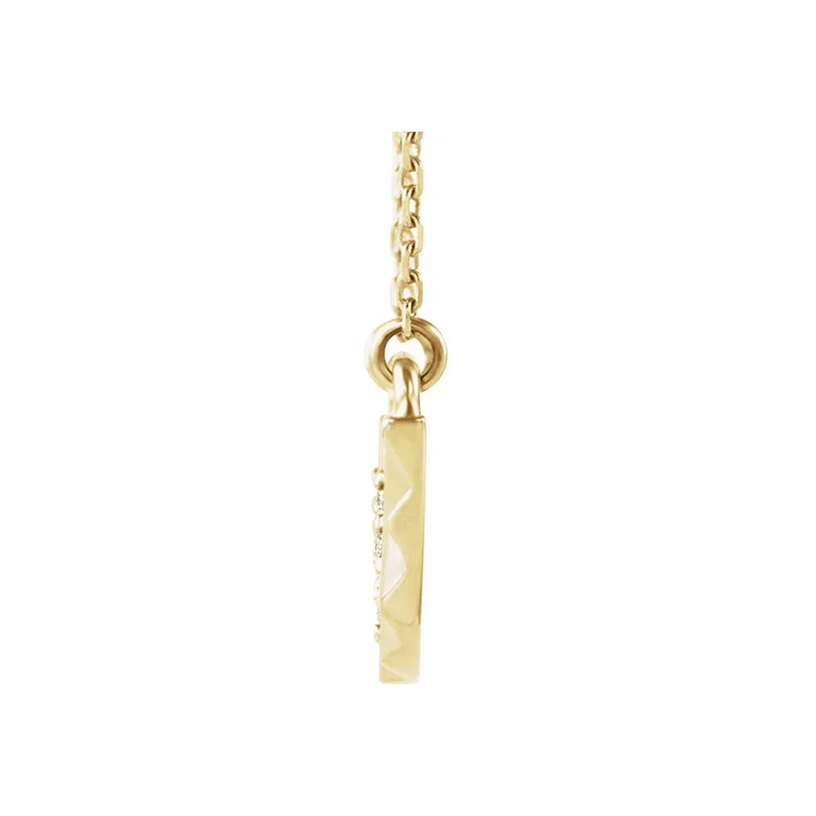 Bar Necklace, Diamond Curved - 86713 - Image 2