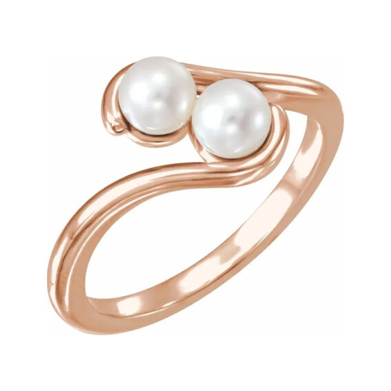 Pearl Ring, Two-Stone Style - 6509 - Image 3