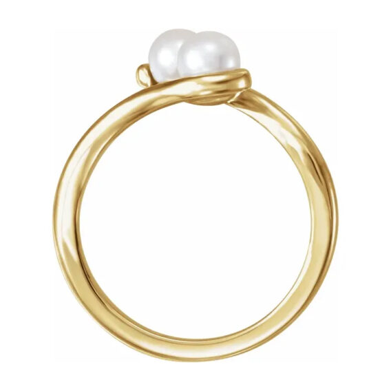 Pearl Ring, Two-Stone Style - 6509 - Image 4