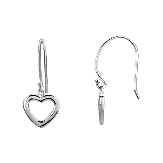 Dangle Heart Earrings 84604 - Image 2