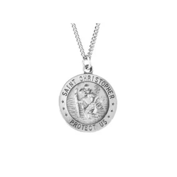 St. Christopher Medal, Pendant or Necklace - R5024 POPULAR CHOICE - Image 2
