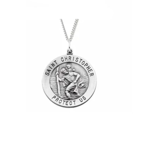 St. Christopher Medal, Pendant or Necklace - R5024 POPULAR CHOICE - Image 3