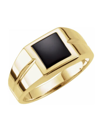 Mens Ring, Natural Black Onyx Style - 60689 POPULAR CHOICE