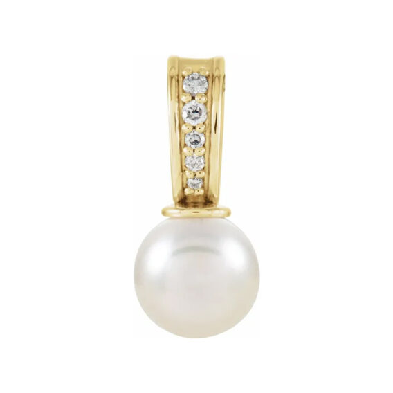 Diamond and Pearl Pendant - 85911