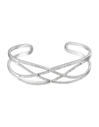 Cuff Bracelet, Diamond Criss-Cross Style - 652349