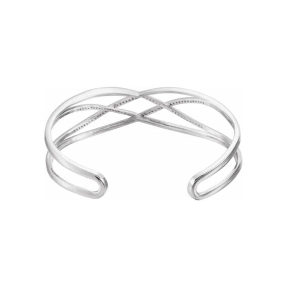 Cuff Bracelet, Diamond Criss-Cross Style - 652349 - Image 2