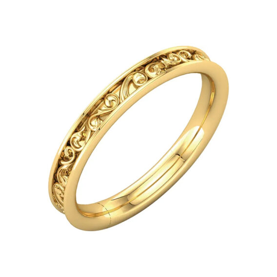 Wedding Band, Sculptural-Inspired Design - 121966 - Image 6
