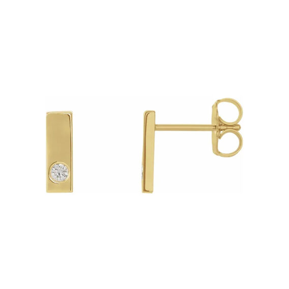 Diamond Bar Earrings 86782