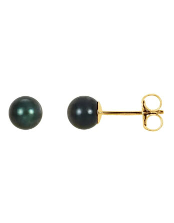 Black Akoya Pearl Stud Earrings 61104 - POPULAR CHOICE