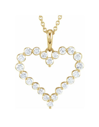 Natural Diamond Heart Necklace - 64960