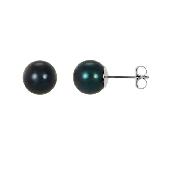 Black Akoya Pearl Stud Earrings 61104 - POPULAR CHOICE - Image 6