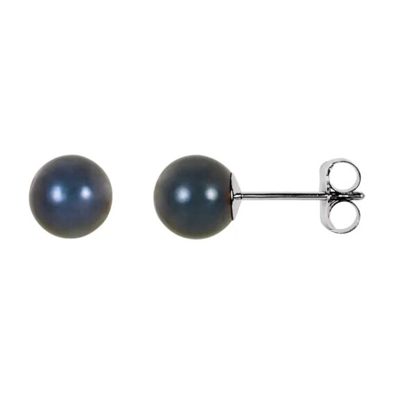 Black Akoya Pearl Stud Earrings 61104 - POPULAR CHOICE - Image 7