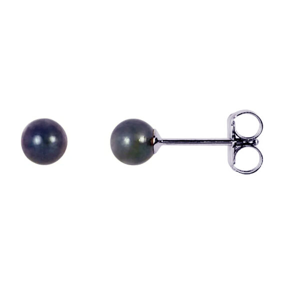 Black Akoya Pearl Stud Earrings 61104 - POPULAR CHOICE - Image 8